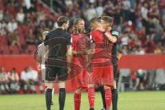 Im Bild: Stefan Kutschke (#30 FC Ingolstadt) im Gespräch mit dem Schiedsrichter

Fussball - DFB Pokal - Ingolstadt - Saison 2019/2020 - FC Ingolstadt 04 - 1. FC Nürnberg- 09.08.2019 -  Foto: Ralf Lüger/rsp-sport.de