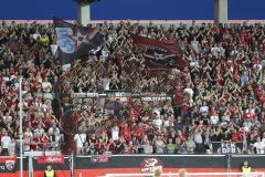 Im Bild: Die Fan Kurve des FC Ingolstadt

Fussball - DFB Pokal - Ingolstadt - Saison 2019/2020 - FC Ingolstadt 04 - 1. FC Nürnberg- 09.08.2019 -  Foto: Ralf Lüger/rsp-sport.de