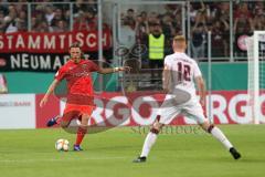 DFB Pokal - Fußball - FC Ingolstadt 04 - 1. FC Nürnberg - Björn Paulsen (4, FCI) Kerk Sebastian (1. FCN, 10)