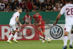 DFB Pokal - Fußball - FC Ingolstadt 04 - 1. FC Nürnberg - Geis Johannes (1. FCN, 5) Filip Bilbija (35, FCI)