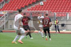 Relegation - 1. FC Nürnberg - FC Ingolstadt 04 - Marcel Gaus (19, FCI) rettet den Ball Hack Robin (1. FCN, 17)