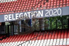 Relegation - 1. FC Nürnberg - FC Ingolstadt 04 - Relegation 2020 Schild Sign Zeichen Logo