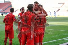 Relegation - FC Ingolstadt 04 - 1. FC Nürnberg - Tor 2:0 Jubel Robin Krauße (23, FCI) Stefan Kutschke (30, FCI) Tobias Schröck (21, FCI) Björn Paulsen (4, FCI)