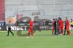 Relegation - FC Ingolstadt 04 - 1. FC Nürnberg - Spiel ist aus, Nürnberg bleibt zweite Liga, Ingolstadt in der 3. Liga, 3:1, Michael Wiesinger, FCI enttäuscht Nico Antonitsch (5, FCI)