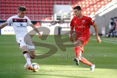 Relegation - FC Ingolstadt 04 - 1. FC Nürnberg - Hack Robin (1. FCN, 17) Maximilian Thalhammer (6, FCI)