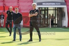 Relegation - FC Ingolstadt 04 - 1. FC Nürnberg - Cheftrainer Tomas Oral (FCI) und Direktor Sport Michael Henke (FCI)