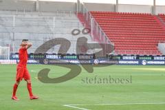 Relegation - FC Ingolstadt 04 - 1. FC Nürnberg - Spiel ist aus, Nürnberg bleibt zweite Liga, Ingolstadt in der 3. Liga, 3:1, enttäuschter Stefan Kutschke (30, FCI) alleine auf dem Feld