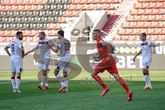 Relegation - FC Ingolstadt 04 - 1. FC Nürnberg - Tor Jubel 1:0 Stefan Kutschke (30, FCI) läuft mit dem Ball zum Mittelpunkt