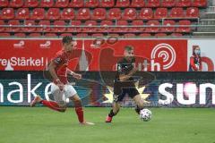 3. Liga - Hallescher FC - FC Ingolstadt 04 - Filip Bilbija (35, FCI) Reddemann Sören (25 Halle)