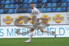 3. Liga - Waldhof Mannheim - FC Ingolstadt 04 - Stefan Kutschke (30, FCI) überwindet Torwart Bartels Jan-Christoph (23 Mannheim) Tor Jubel Anschlußtreffer 3:1