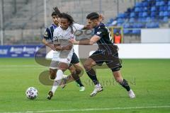 3. Liga - Waldhof Mannheim - FC Ingolstadt 04 - Caniggia Ginola Elva (14, FCI) dos Santos Benedict (21 Mannheim)