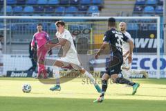 3. Liga - Waldhof Mannheim - FC Ingolstadt 04 - Thomas Keller (27, FCI) Saghiri Hamza (35 Mannheim) Nico Antonitsch (5, FCI)