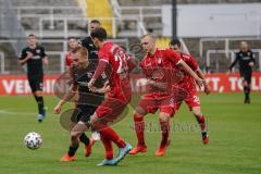 3. Liga - Türkgücü München - FC Ingolstadt 04 - Ilmari Niskanen (22, FCI) Stangl Stefan (23 Türkgücü) Kirsch Benedikt (5 Türkgücü) Erhardt Philipp (24 Türkgücü)