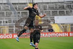 3. Liga - Türkgücü München - FC Ingolstadt 04 - Tor Jubel Thomas Keller (27, FCI) 0:1, Ilmari Niskanen (22, FCI)