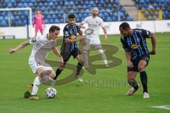 3. Liga - Waldhof Mannheim - FC Ingolstadt 04 - Marcel Gaus (19, FCI) Donkor Anton-Leander (19 Mannheim)