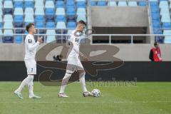 3. Liga - 1. FC Saarbrücken - FC Ingolstadt 04 - Anspnnaung vor dem Spiel, Dennis Eckert Ayensa (7, FCI) Stefan Kutschke (30, FCI)