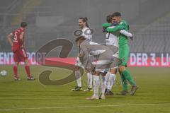 3. Liga - FC Bayern II - FC Ingolstadt 04 - 1:3 Sieg Freude Torwart Fabijan Buntic (24, FCI) Tobias Schröck (21, FCI) Dennis Eckert Ayensa (7, FCI) Jonatan Kotzke (25 FCI)