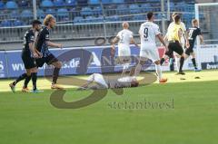 3. Liga - Waldhof Mannheim - FC Ingolstadt 04 - Rico Preisinger (6, FCI) liegt verletzt am Boden