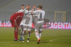 3. Liga - FC Bayern II - FC Ingolstadt 04 - Tor Schuß Jubel 1:3 Endstand Maximilian Beister (11, FCI) Jonatan Kotzke (25 FCI) Thomas Keller (27, FCI)