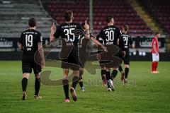 3. Liga - 1. FC Kaiserslautern - FC Ingolstadt 04 - Tor Jubel 1:1 Ausgleich durch Filip Bilbija (35, FCI)