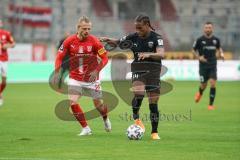 3. Liga - Hallescher FC - FC Ingolstadt 04 - Titsch Rivero Marcel (26 Halle) Caniggia Ginola Elva (14, FCI)