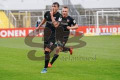 3. Liga - Türkgücü München - FC Ingolstadt 04 - Tor Jubel 0:1 Thomas Keller (27, FCI) mit Ilmari Niskanen (22, FCI)