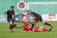 3. Liga - FC Viktoria Köln - FC Ingolstadt 04 - Marc Stendera (10, FCI) Robin Krauße (23, FCI) Klefisch Kai (18 Köln) am Boden