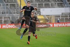 3. Liga - Türkgücü München - FC Ingolstadt 04 - Tor Jubel Thomas Keller (27, FCI) 0:1, Ilmari Niskanen (22, FCI)