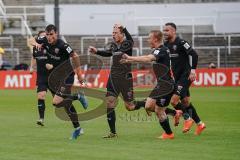 3. Liga - Türkgücü München - FC Ingolstadt 04 - Tor Jubel Thomas Keller (27, FCI) 0:1, Marcel Gaus (19, FCI) Fatih Kaya (9, FCI) Tobias Schröck (21, FCI) Ilmari Niskanen (22, FCI)