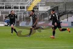 3. Liga - Türkgücü München - FC Ingolstadt 04 - Tor Jubel 0:1 Thomas Keller (27, FCI) mit Marcel Gaus (19, FCI) Fatih Kaya (9, FCI) Tobias Schröck (21, FCI)