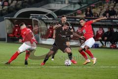 3. Liga - 1. FC Kaiserslautern - FC Ingolstadt 04 - Marc Stendera (10, FCI) Dominik Franke (3 FCI) Ritter Marlon (7 FCK)