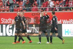 3. Liga - Hallescher FC - FC Ingolstadt 04 - Tor Ingolstadt Marcel Gaus (19, FCI) 0:1, Jubel, Dominik Franke (3 FCI) Maximilian Beister (11, FCI) Ilmari Niskanen (22, FCI)