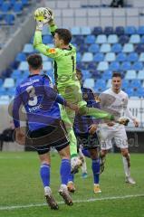 3. Liga - 1. FC Saarbrücken - FC Ingolstadt 04 - Torwart Batz Daniel (1 SB) hält sicher, Sverko Marin (3 SB) Stefan Kutschke (30, FCI)