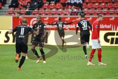 3. Liga - Hallescher FC - FC Ingolstadt 04 - Tor Ingolstadt Marcel Gaus (19, FCI) 0:1, Jubel, Maximilian Beister (11, FCI) Caniggia Ginola Elva (14, FCI) Stefan Kutschke (30, FCI)