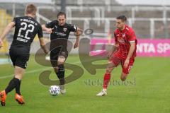 3. Liga - Türkgücü München - FC Ingolstadt 04 - Ilmari Niskanen (22, FCI) Michael Heinloth (17, FCI) Fischer Kilian (17 Türkgücü)