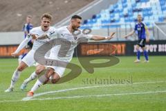 3. Liga - 1. FC Saarbrücken - FC Ingolstadt 04 - Tor 1:3 Jubel Robin Krauße (23, FCI) Dennis Eckert Ayensa (7, FCI)