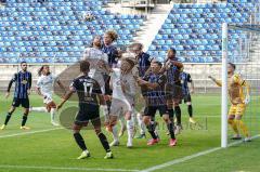 3. Liga - Waldhof Mannheim - FC Ingolstadt 04 - Ecke Björn Paulsen (4, FCI) Stefan Kutschke (30, FCI) Costly Marcel (17 Mannheim) Christiansen Max (13 Mannheim) Torwart Bartels Jan-Christoph (23 Mannheim)