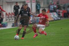 3. Liga - Hallescher FC - FC Ingolstadt 04 - Robin Krauße (23, FCI) wird von Mast Dennis (16 Halle) 



