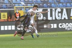 3. Liga - Waldhof Mannheim - FC Ingolstadt 04 - Zweikampf Thomas Keller (27, FCI)