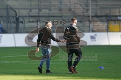 3. Liga - Waldhof Mannheim - FC Ingolstadt 04 - Cheftrainer Tomas Oral (FCI) mit Co-Trainer Mark Fotheringham (FCI)