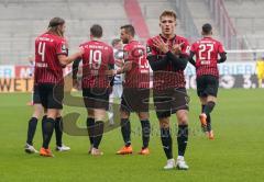 3. Liga - FC Ingolstadt 04 - MSV Duisburg - Tor Jubel Ausgleich 1:1 Dennis Eckert Ayensa (7, FCI)