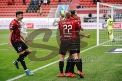 3. Liga - FC Ingolstadt 04 - SC Verl - Tor Jubel Siegtreffer Björn Paulsen (4, FCI), Jubel, Ilmari Niskanen (22, FCI) Filip Bilbija (35, FCI) Thomas Keller (27, FCI)