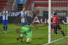 3. Liga - FC Ingolstadt 04 - 1. FC Magdeburg - Dennis Eckert Ayensa (7, FCI) Tor Jubel Siegtreffer überwindet Torwart Behrens Morten (1 Magdeburg)