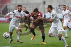 3. Liga - FC Ingolstadt 04 - SC Verl - Mikic Daniel (4 Verl) Caniggia Ginola Elva (14, FCI) Steffen Lang (20 Verl)