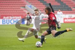 3. Liga - FC Ingolstadt 04 - VfB Lübeck - Caniggia Ginola Elva (14, FCI) Riedel Florian (39 Lübeck)