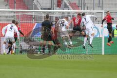 3. Fußball-Liga - Saison 2020/2021 - FC Ingolstadt 04 - SpVgg Unterhaching - Gordon Büch (#18,FCI) - Niclas Stierlin (#26 Unterhaching) - #Foto: Meyer Jürgen