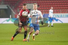 3. Liga - FC Ingolstadt 04 - F.C. Hansa Rostock - Robin Krauße (23, FCI) Nik Omladic (21 Rostock)