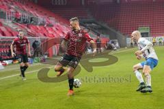 3. Liga - FC Ingolstadt 04 - F.C. Hansa Rostock - Rückpass, Robin Krauße (23, FCI) zu Michael Heinloth (17, FCI) Korbinian Vollmann (10 Rostock)