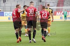 3. Liga - FC Ingolstadt 04 - Dynamo Dresden - Stefan Kutschke (30, FCI) Elfmeter, Tor Jubel 1:0 Siegtreffer, Björn Paulsen (4, FCI) Robin Krauße (23, FCI)