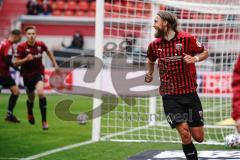 3. Liga - FC Ingolstadt 04 - SC Verl - Björn Paulsen (4, FCI) trictt zum 2:1 Tor Jubel Torwart Brüseke Robin (32 Verl) keine Chance